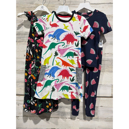 Cat & Jack Old Navy Dress Pajama Lot Girls 5T Floral Dino Watermelon EUC0