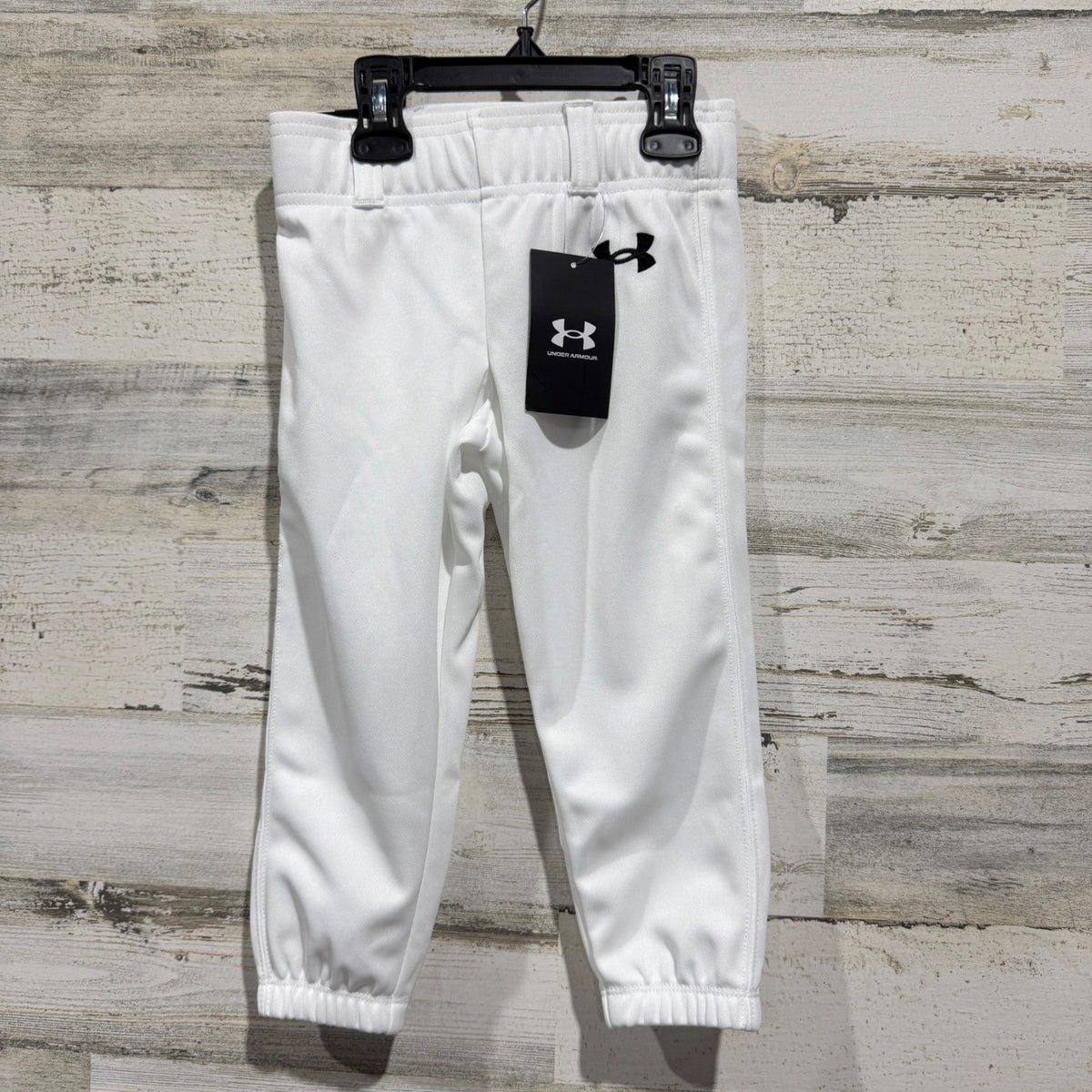 Under Armour Tball Pant w/Belt Loops Kids YXXXS White Polyester Sport Flawless0
