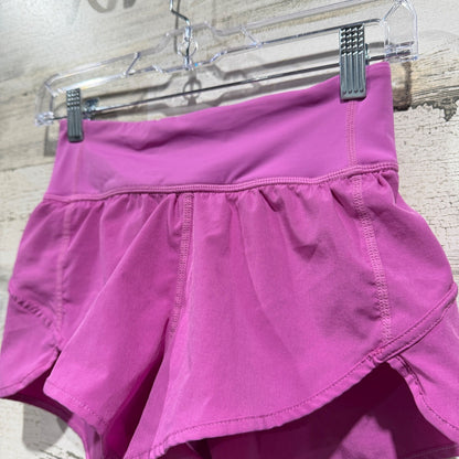 Balera Layered Dance Shorts Women XSA Pink Polyester Spandex Contemporary EUC1