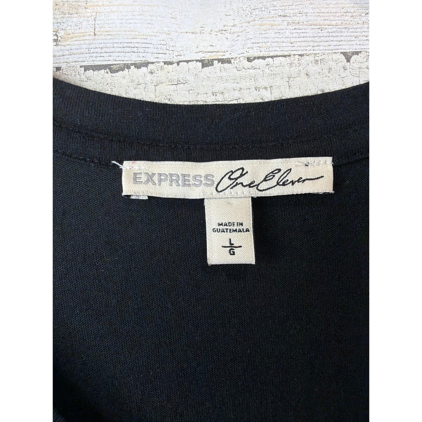 Express One Eleven Muscle Tank Women Large Black Skull Graphic Edgy Grunge EUC2
