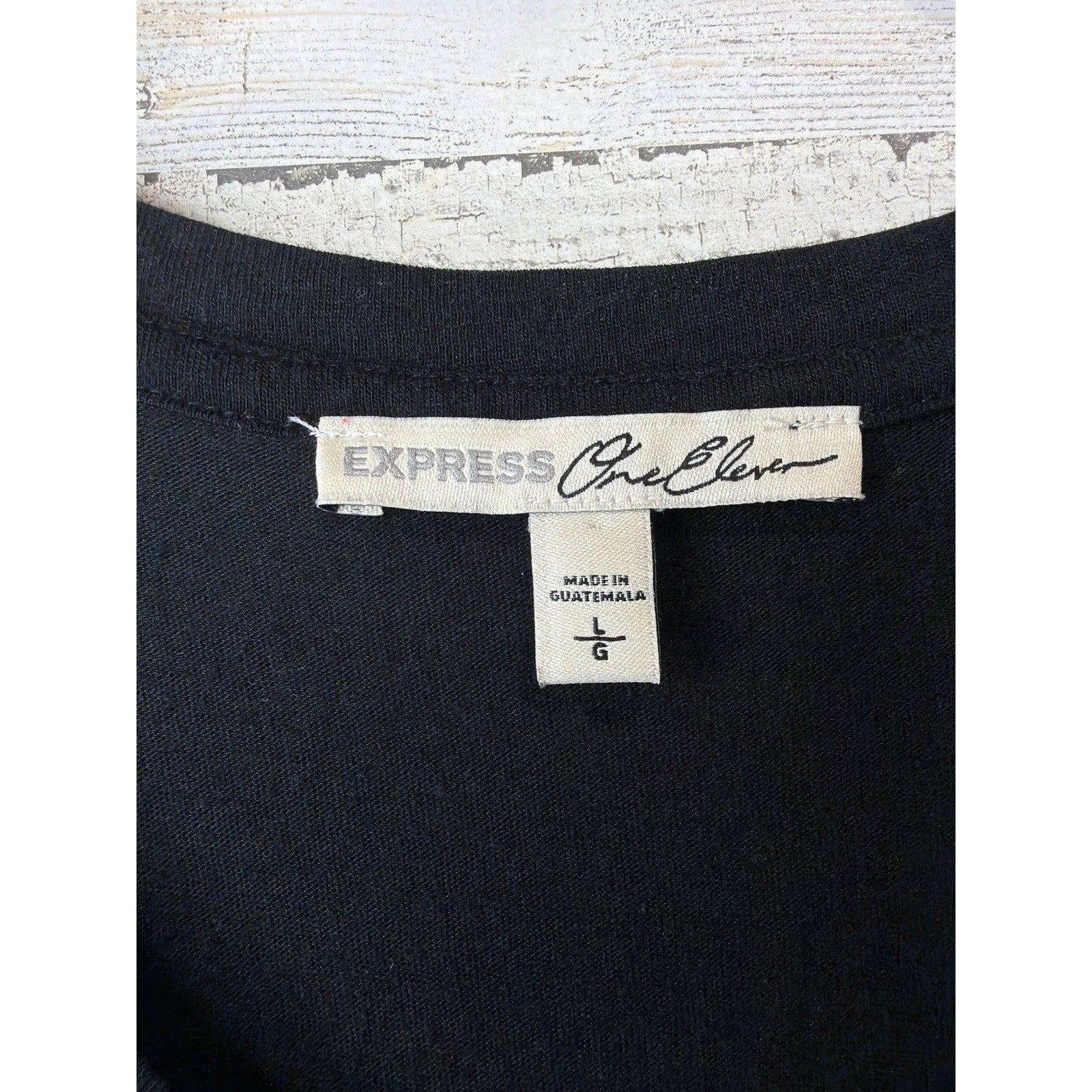 Express One Eleven Muscle Tank Women Large Black Skull Graphic Edgy Grunge EUC2