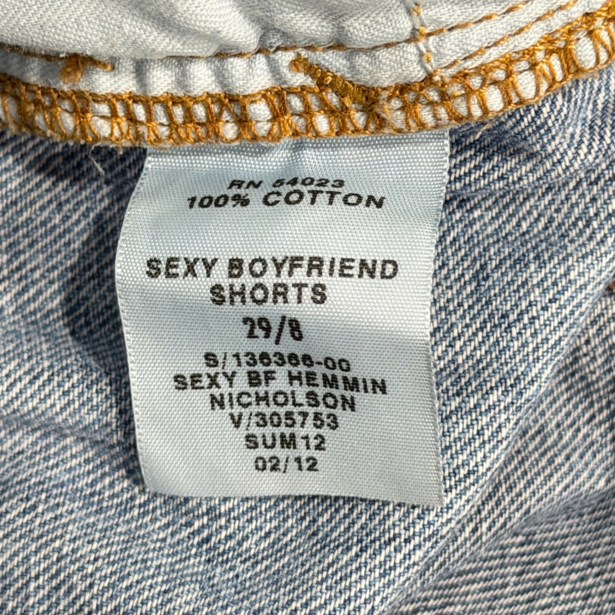 Gap 1969 Sexy Boyfriend Shorts Women 29/8 Blue Denim Cuffed Casual EUC4