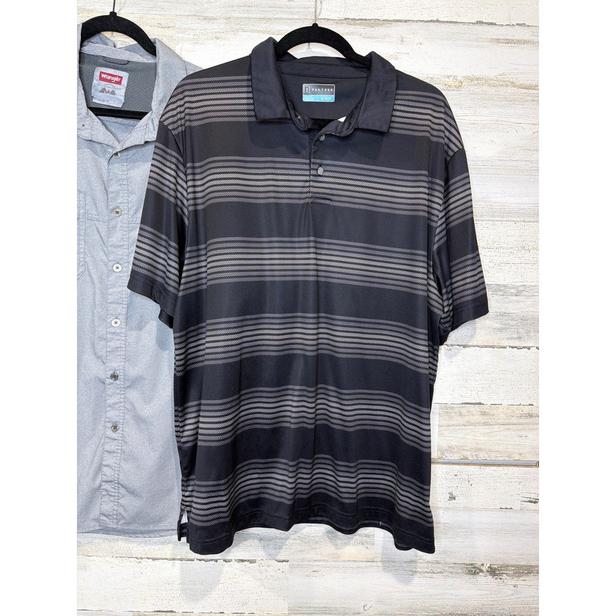 Wrangler PGA Tour Shirts Men XL Gray Black Bundle Performance Gorpcore3