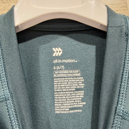 All In Motion Base Layer Set Boys Small 6/7 Teal Blue Athletic Thermal EUC1