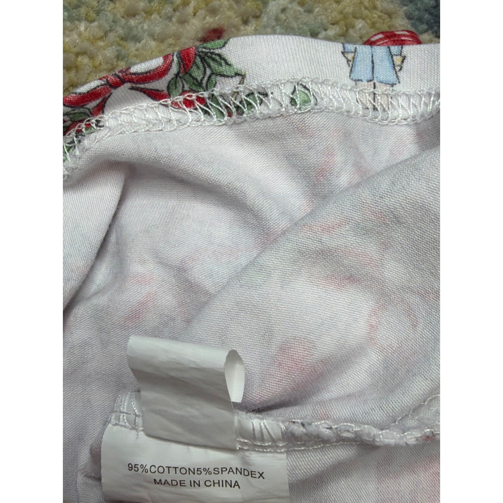 Cecil and Lou Pajama Set Girls 7 White Red Nutcracker Ruffle4