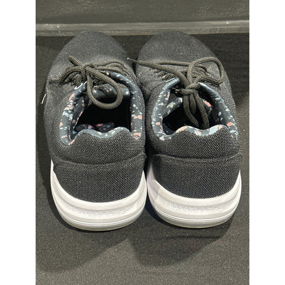 TravisMathew The Daily Sneakers Men 8 Black Mesh Paint Splatter GUC 1MAB4323