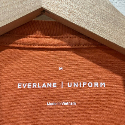 Everlane Uniform Organic Cotton Crew T-Shirt Mens Medium Orange Solid Basic EUC1