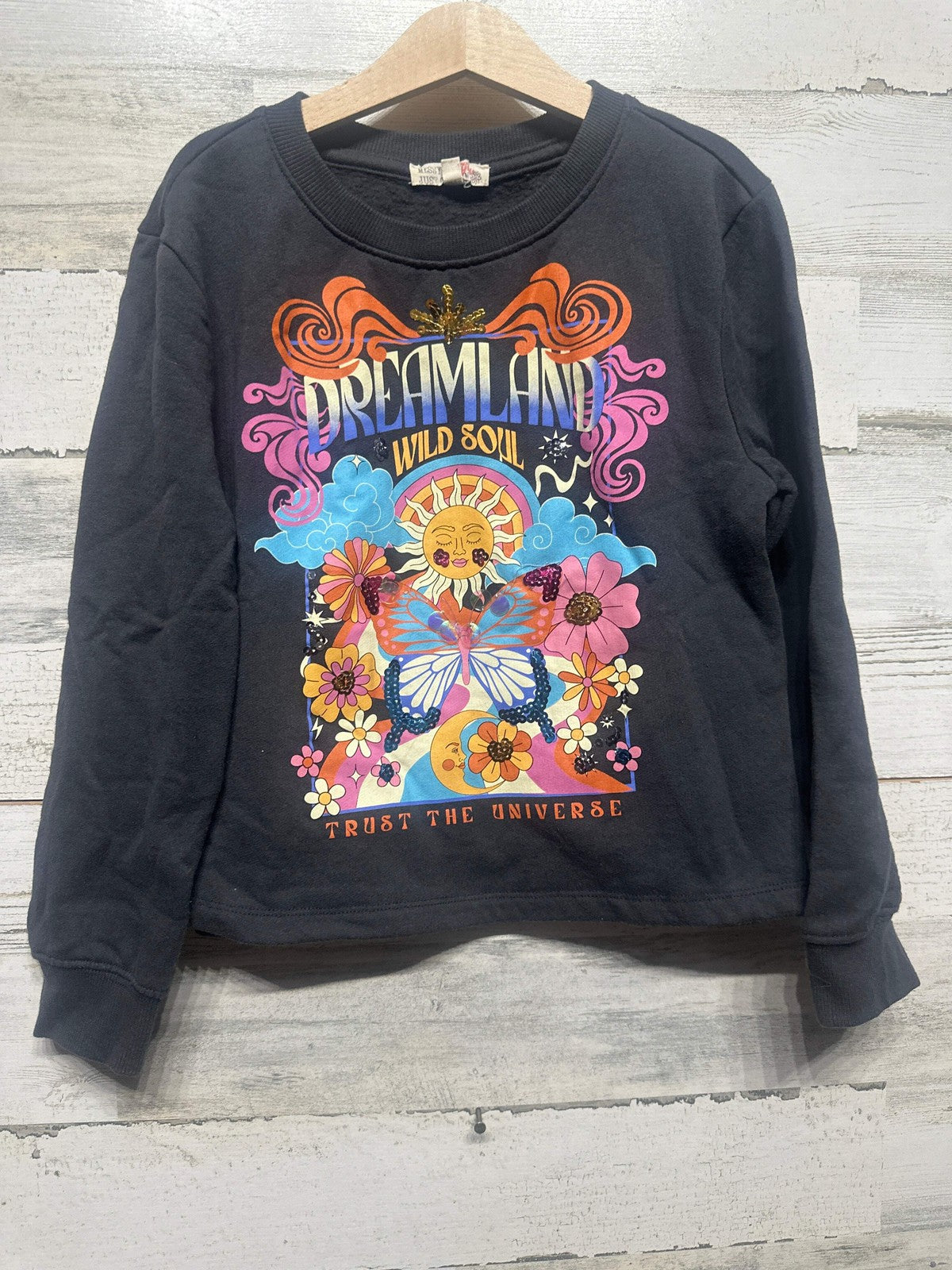 Messy Bun Girls Just Chillin Dreamland Sweatshirt - Girls Size 10 - Very Good Us0