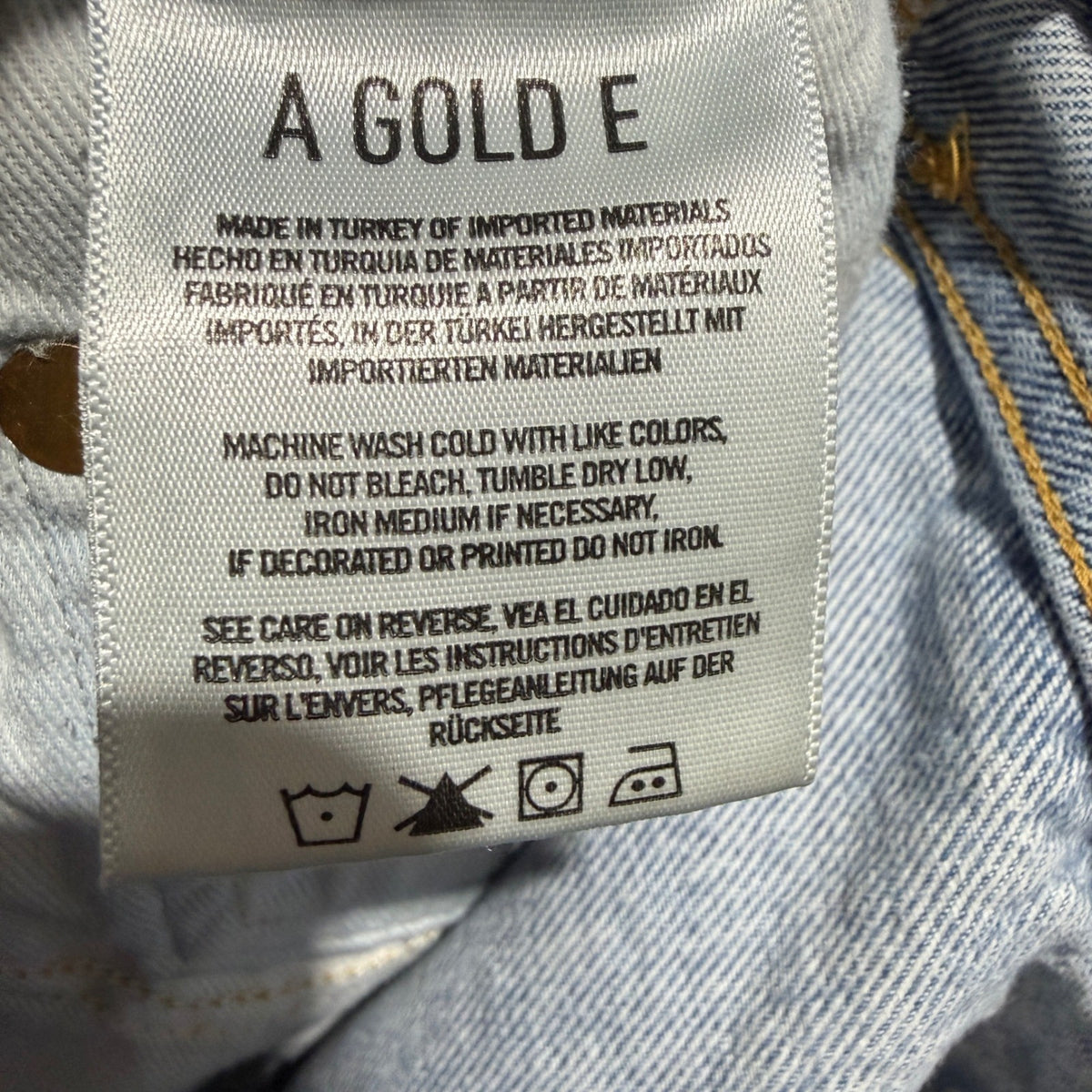 AGOLDE Parker Shorts Women 27 Blue Distressed High Rise Cut Off Denim EUC6