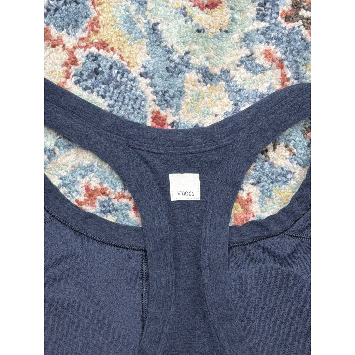 Vuori Yosemite Sports Bra Women S Charcoal Heather High Neck Racerback EUC2