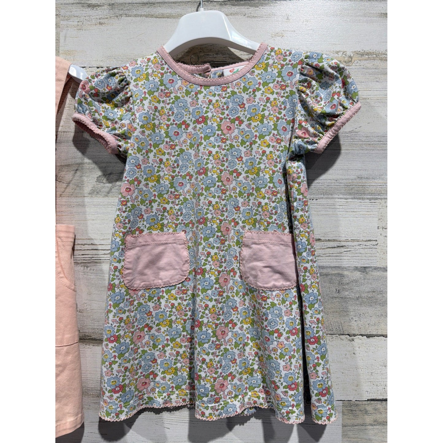 Shrimp & Grits Cupcakes & Cashmere Copper Key Girls 5/6 Green Peach Floral3