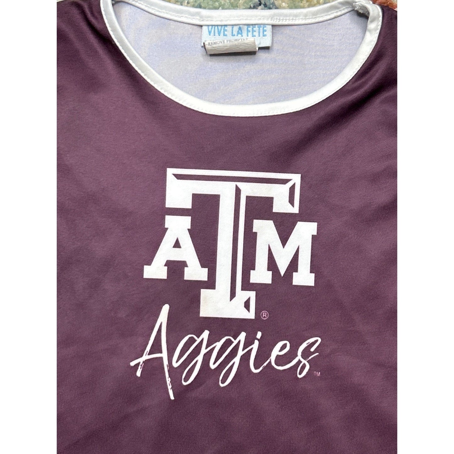 Vive La Fete Texas A&M Aggies Top Girls 12m Maroon Short Sleeve Graphic GUC1