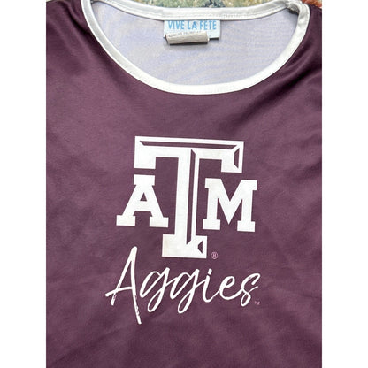 Vive La Fete Texas A&M Aggies Top Girls 12m Maroon Short Sleeve Graphic GUC1