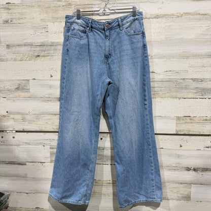 Aeropostale High Waisted Wide Leg Jeans Women 12 Light Wash Denim 90s Style EUC0