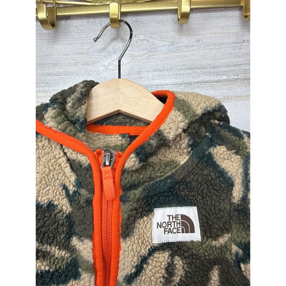 The North Face Fleece Jacket Baby Boy 12-18M Camo Sherpa Hooded Gorpcore GUC1