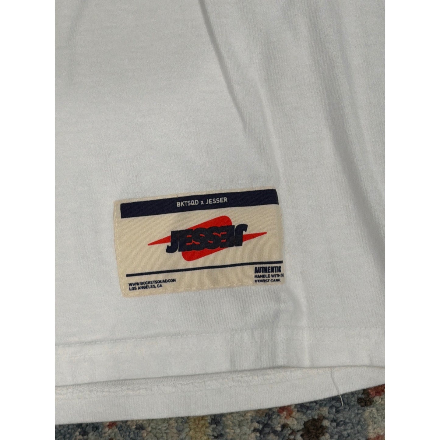 BKTSQD Graphic T-Shirt Mens Small White 30 Mil Bucket Squad Basketball EUC2