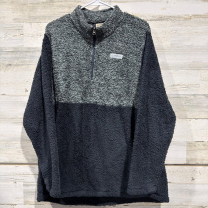 Magellan Outdoors Fleece Pullover Men 2X Black Grey Sherpa EUC0