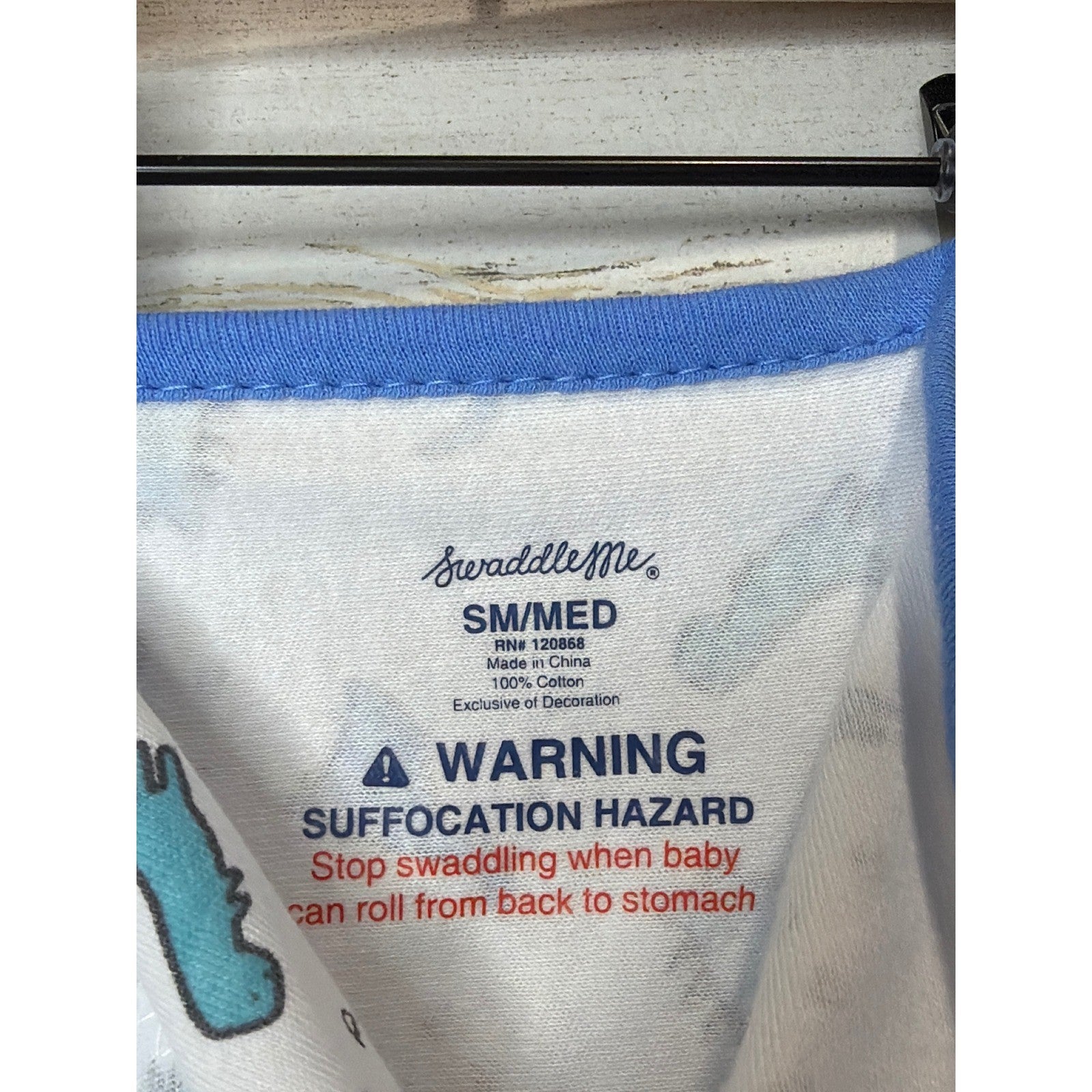 SwaddleMe Amelia Phoebe Swaddle Bundle Boys S/M Blue Dino Print Cotton EUC4