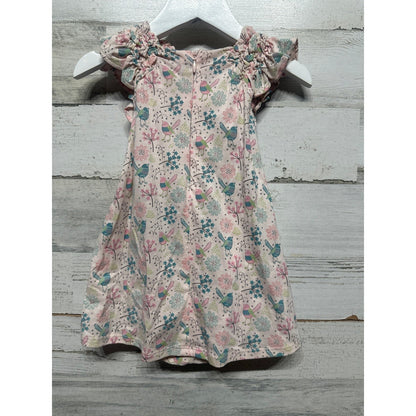 Feather Baby Dress Set Girls 6-9M Pink Bird Smocked Pima Cotton NWT5