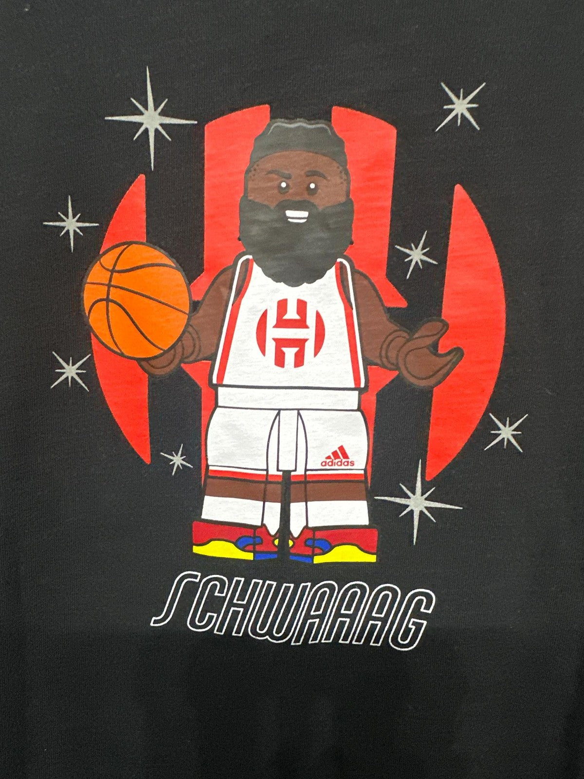 Adidas Lego James Harden Brooklyn Nets Schwaaag T-Shirt - Boys Size 13/14 Years1