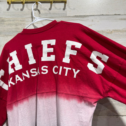 Fanatics NFL Kansas City Chiefs Spirit Jersey Women M Red Dip Dye Cotton EUC5