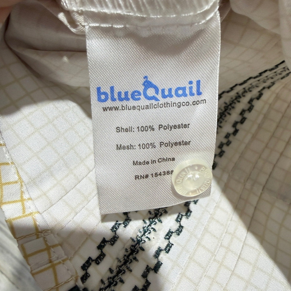 Blue Quail Guayabera Shirt Boys 7 Tan Check UPF 50+ Performance EUC5