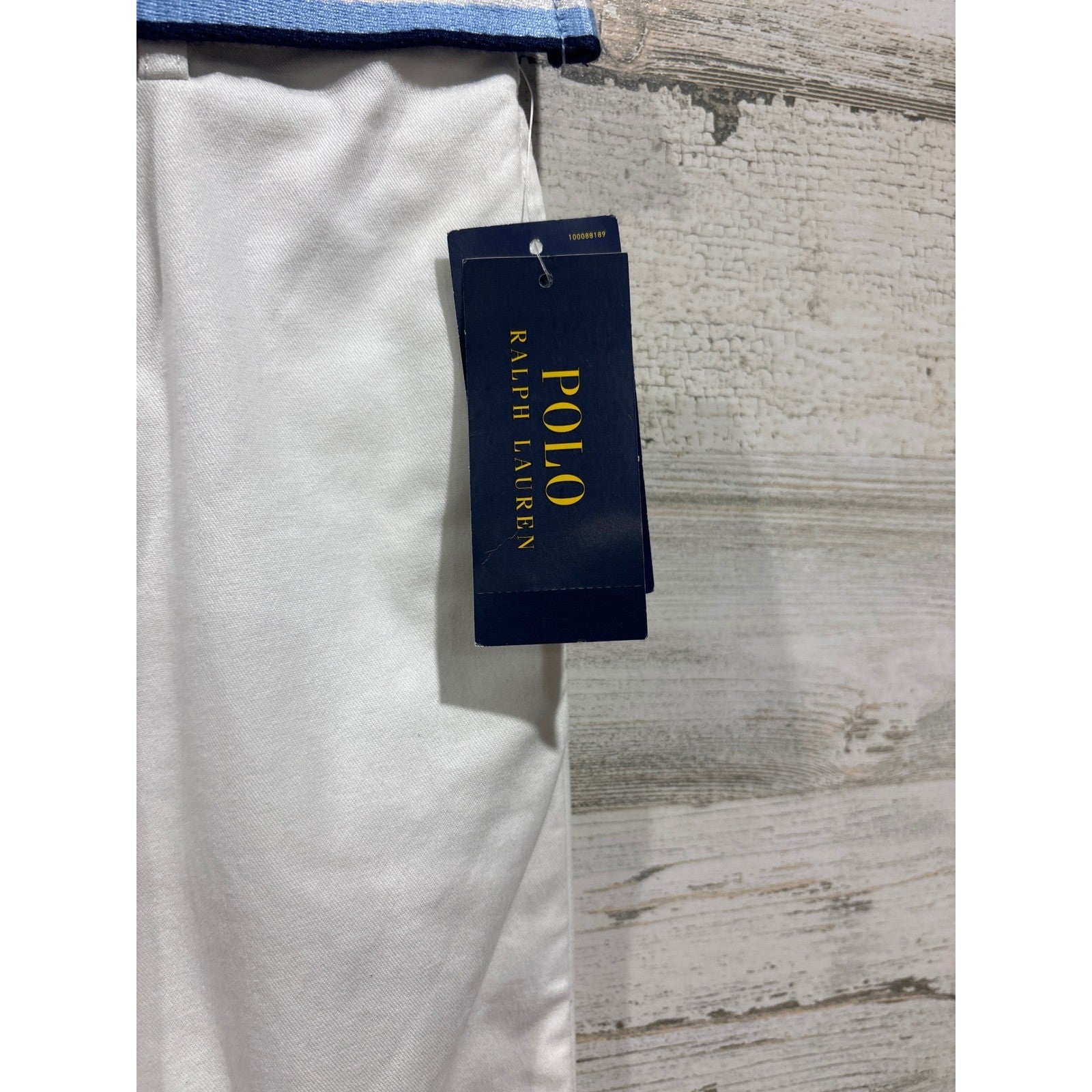 Polo Ralph Lauren Chino Pants Boys 4T White Belted Preppy NWT *Flawed2