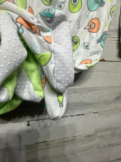 Disney Monsters Inc Footed Pajamas Kids 24m Green White Sulley Mike4