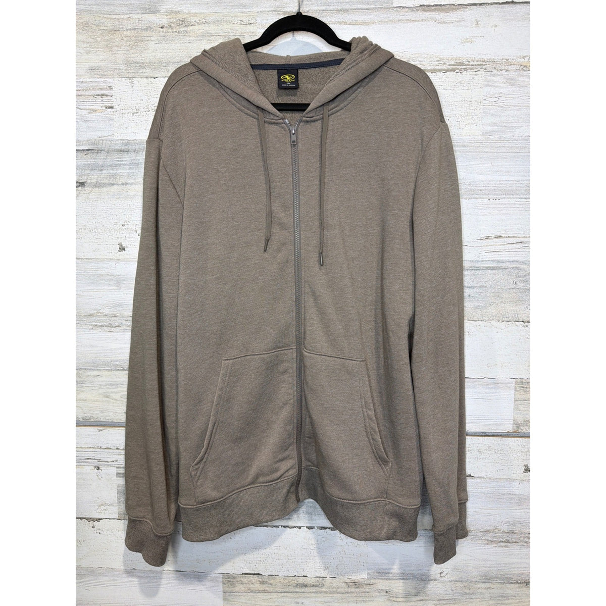 Athletic Works Zip Hoodie Men 2XL Brown Heathered Athleisure Gorpcore EUC0