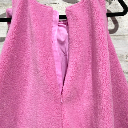 Lola and the Boys Teddy Fleece Dress Girls 12T Pink Big Bow Rhinestone NWT7