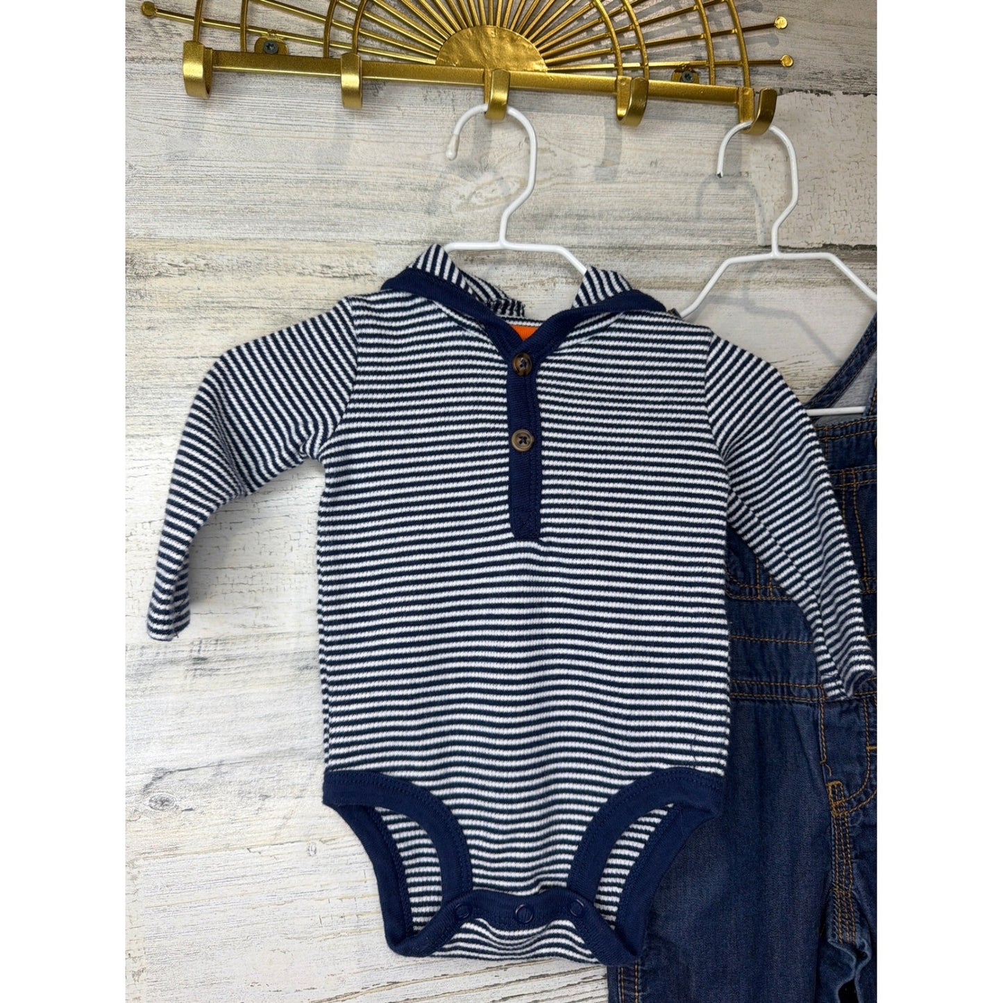 Carter's OshKosh Bundle Boys 3M Blue Construction Denim Organic Workwear3