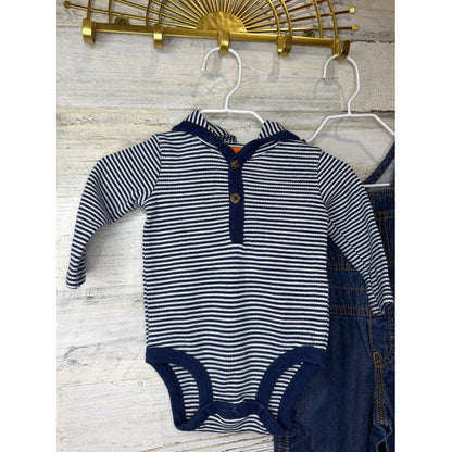 Carter's OshKosh Bundle Boys 3M Blue Construction Denim Organic Workwear3