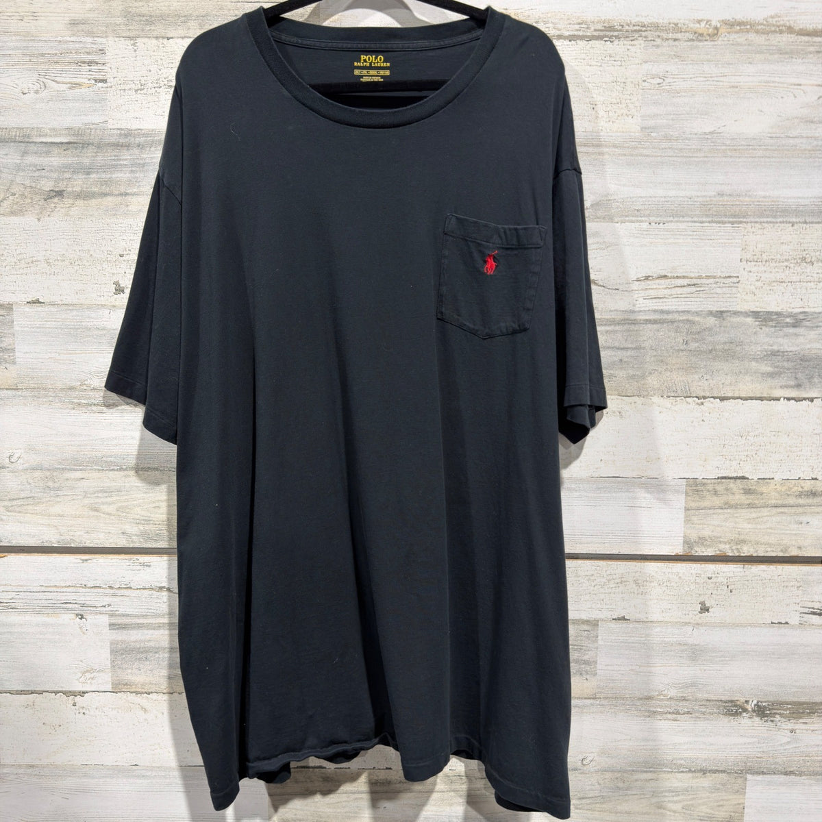 Polo Ralph Lauren Pocket T-Shirt Men 4XLT Black Pony Logo Classic *Flawed0