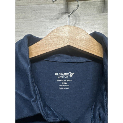 Old Navy Active Polo Shirt Boys Medium 8 Navy Blue Go-Dry Cool Sporty EUC1