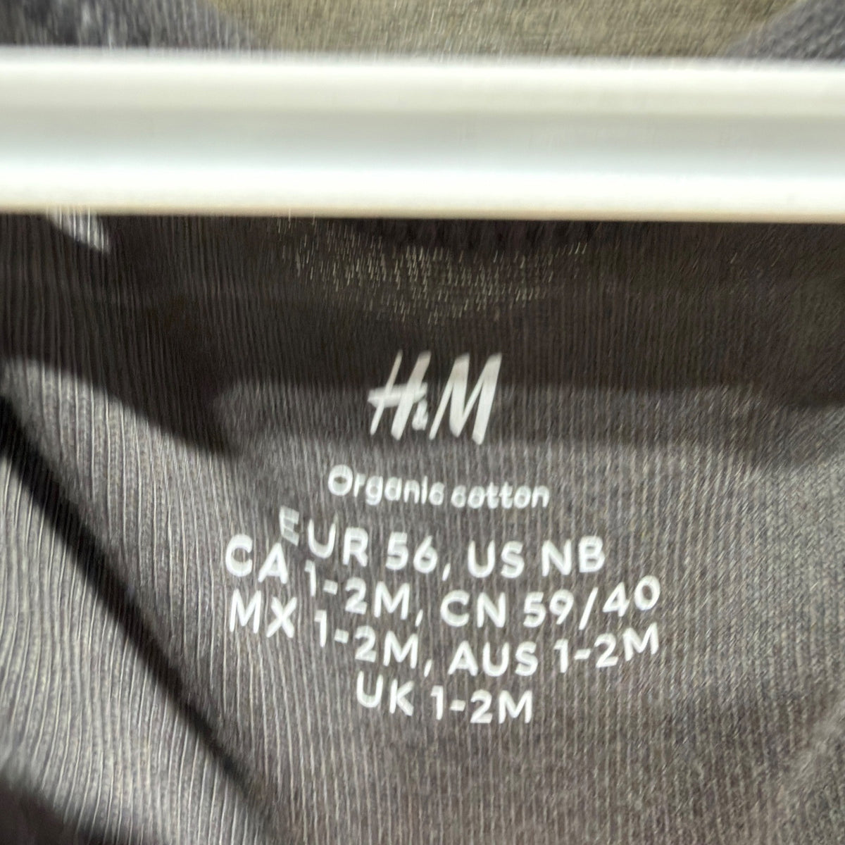 H&M Gerber Bodysuit Hoodie Pants Set Preemie NB Gray Tan Striped Organic Cotton1