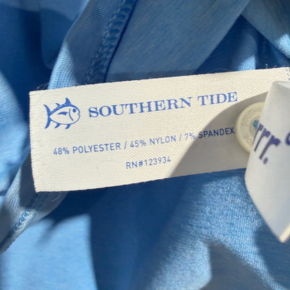 Southern Tide Brrr Performance Polo Shirt Men XXL Blue Solid Preppy EUC2