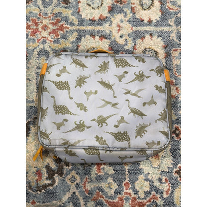 Matilda Jane Lunch Kit Boys Grey Green Dinosaur Quilted Embroidered Brian GUC1