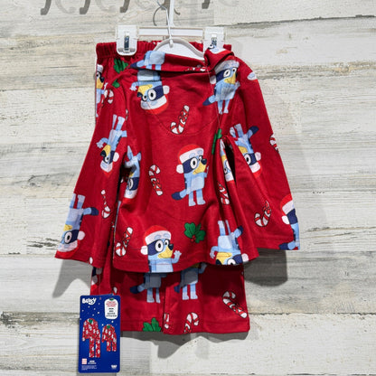 Bluey Pajama Set Kids 3T Red Christmas Holiday Fleece NWT5