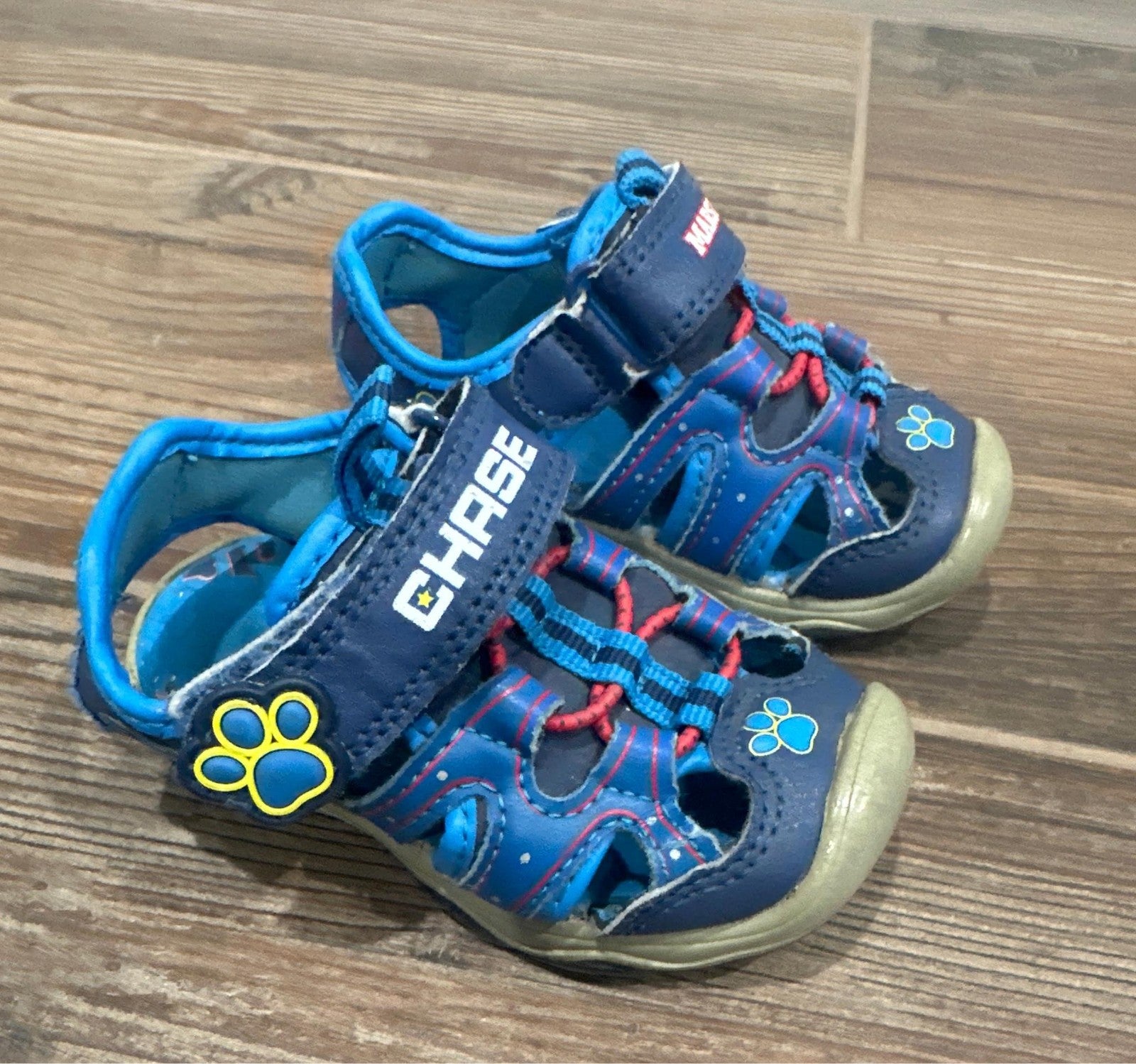 Paw Patrol Fisherman Sandals Boys Size 5 Blue Chase Marshall GUC1
