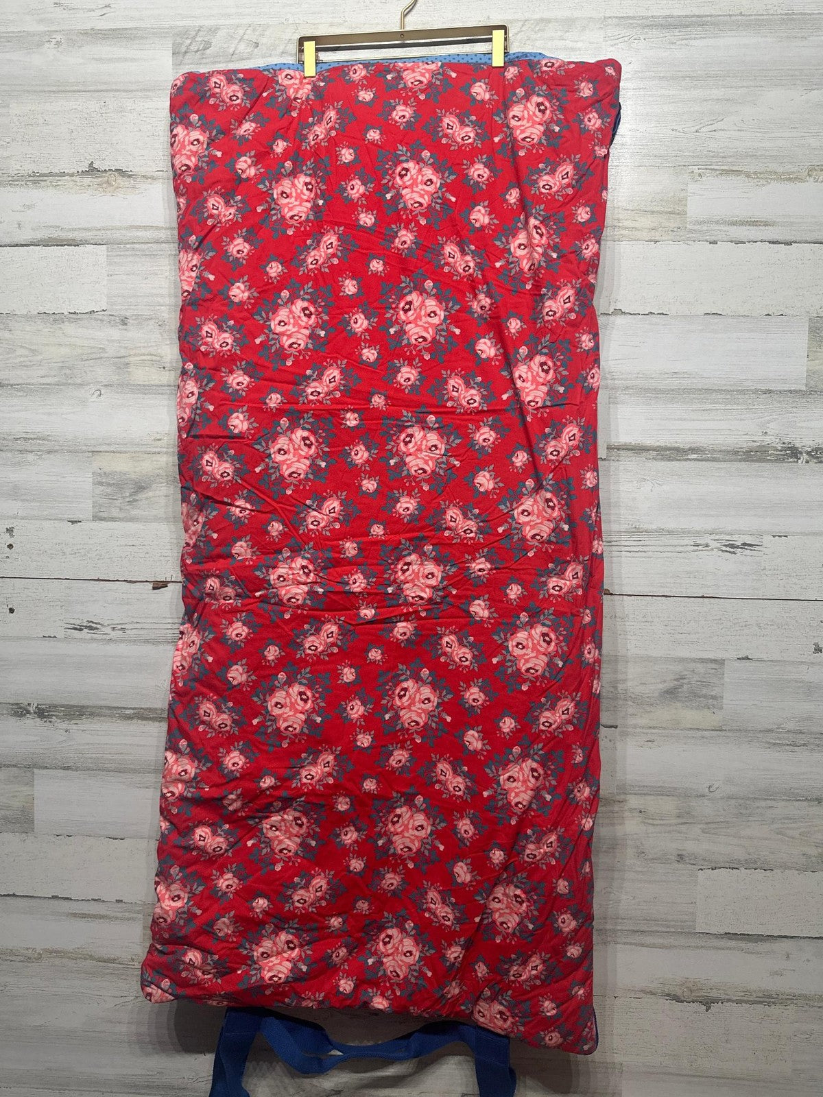 Matilda Jane Sleeping Bag Kids Red Blue Floral Plaid Ruffle EUC3