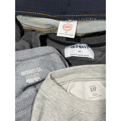 Gap Old Navy Wonder Nation Boys 2T Cars Grey Basics Shirts Jeans Bundle6