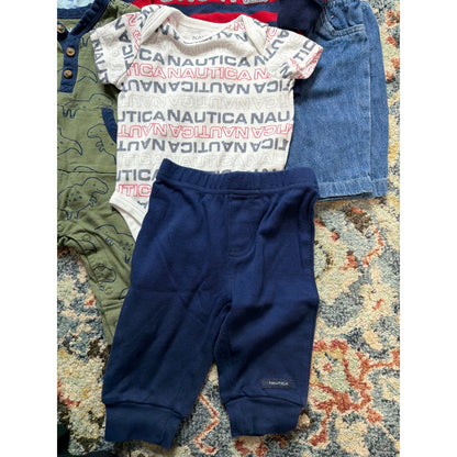 Nautica Carters Baby Boy 0-3M Multicolor 9pc Bundle Clothes Little Brother GUC1