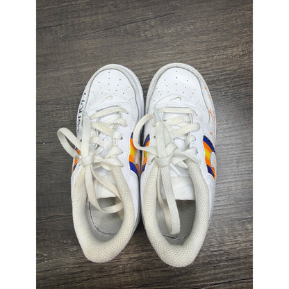 Nike Air Force 1 Kids 10C White Houston Astros Custom Baseball Sporty Flawed*6