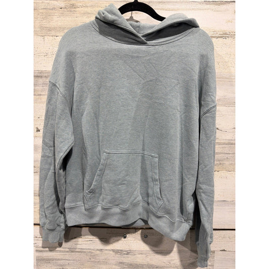 Hollister Hoodie Women XS Blue Sage Oversized Pullover Fleece EUC0