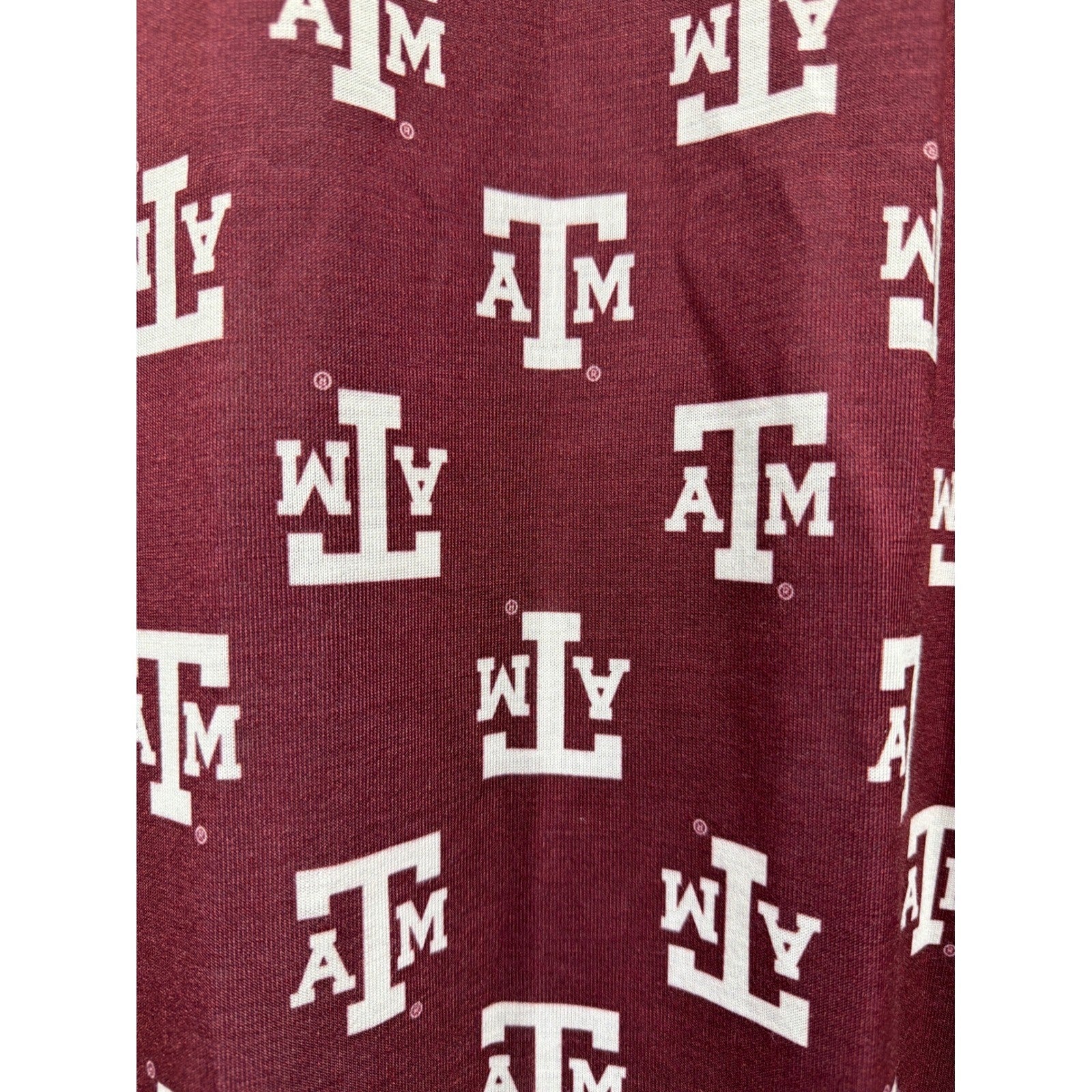TJ's PJs Nightgown Girls 7 Maroon Texas A&M Aggies Ruffle Sleepwear NWT1