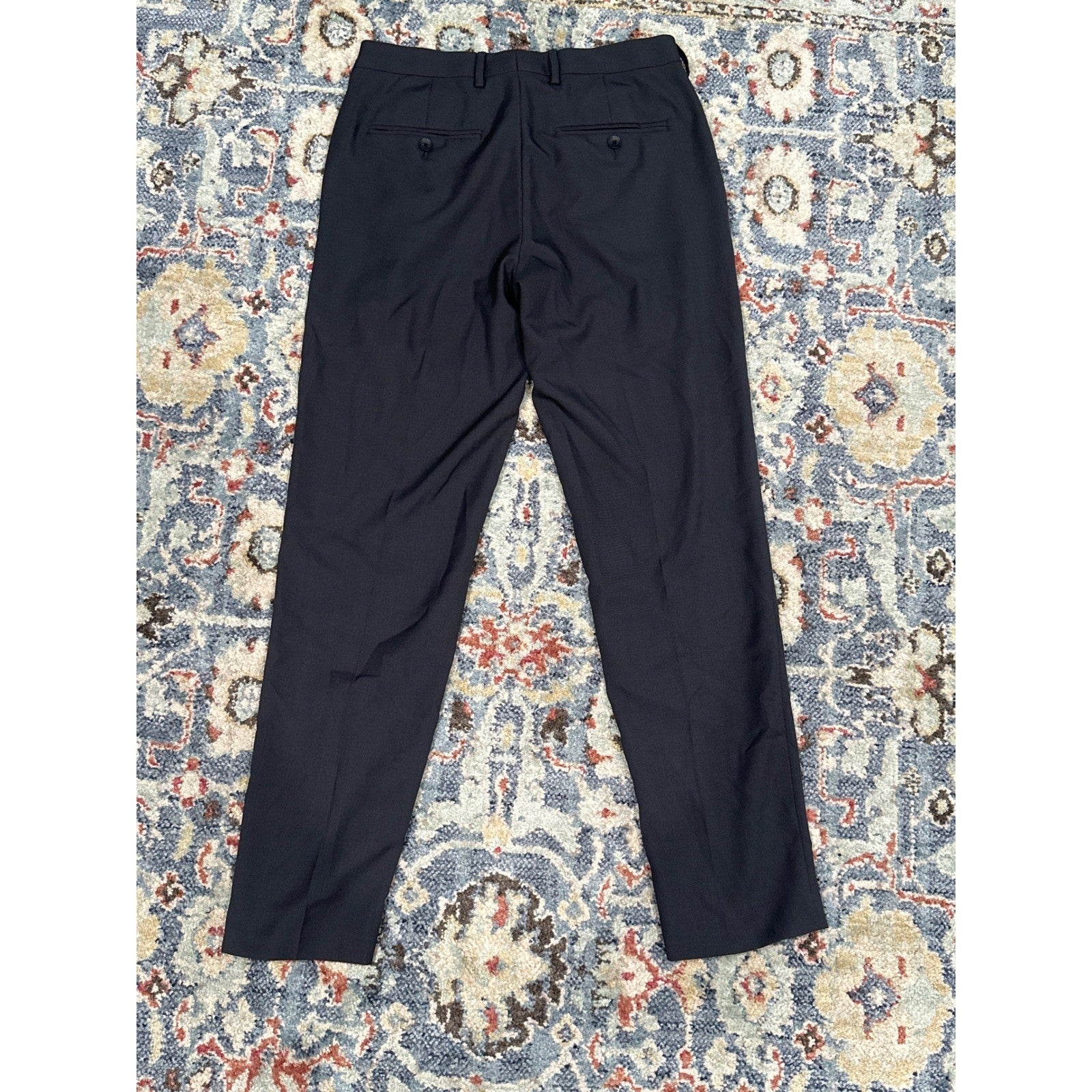 Haggar Dress Pants Men 30x30 Slim Fit Flat Front Trousers EUC2