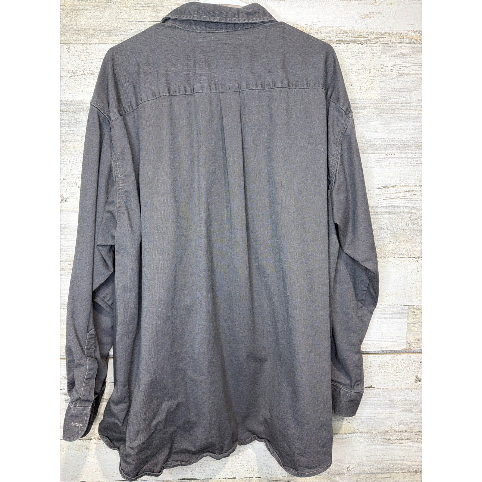 Wrangler Riggs Workwear FR Shirt Men XXL Gray Flame Resistant Utility EUC5