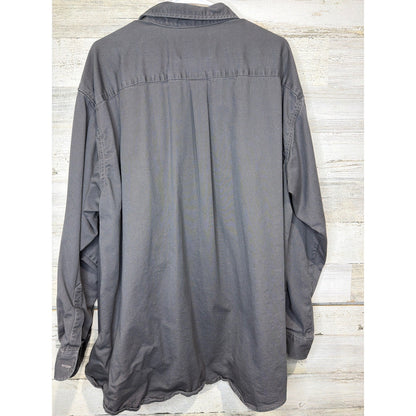 Wrangler Riggs Workwear FR Shirt Men XXL Gray Flame Resistant Utility EUC5