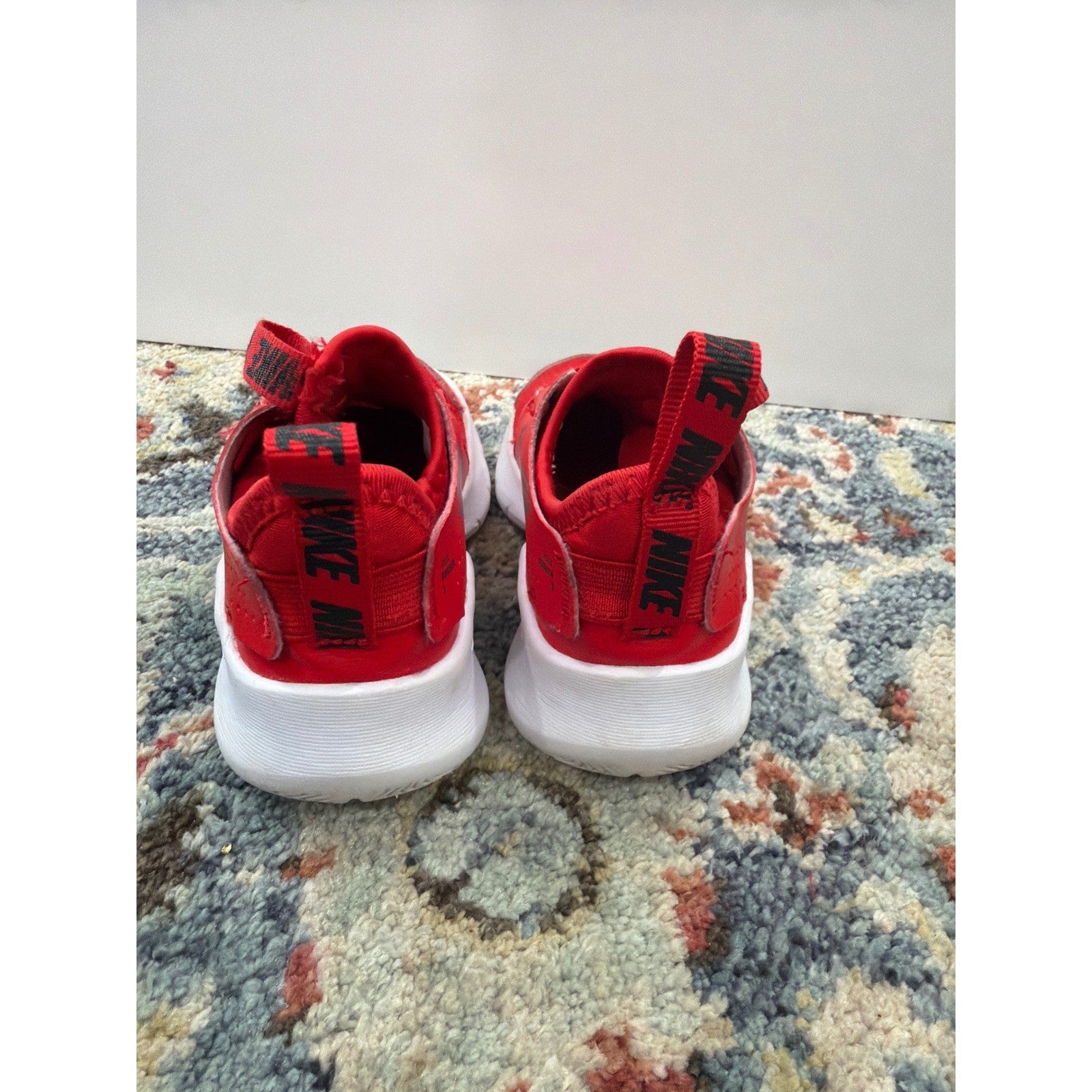 Under Armour Nike Sneakers Boys 10 Black Red Athletic Running Shoes4