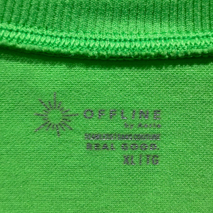 OFFLINE by Aerie Seamless T-Shirt Women XL Green Nylon Athleisure Flawed*1